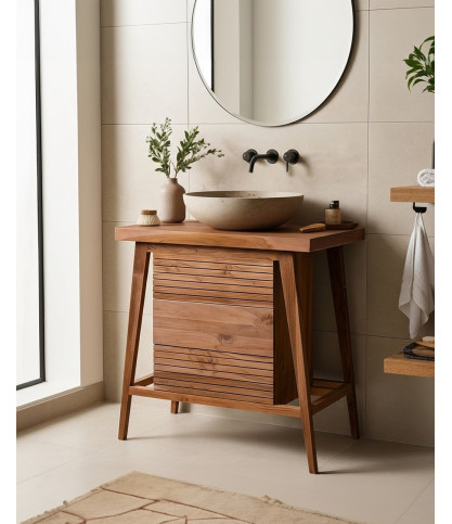 Rio - Pequeño mueble de baño en teca maciza