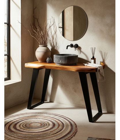 Teaka - Console en bois de teck massif