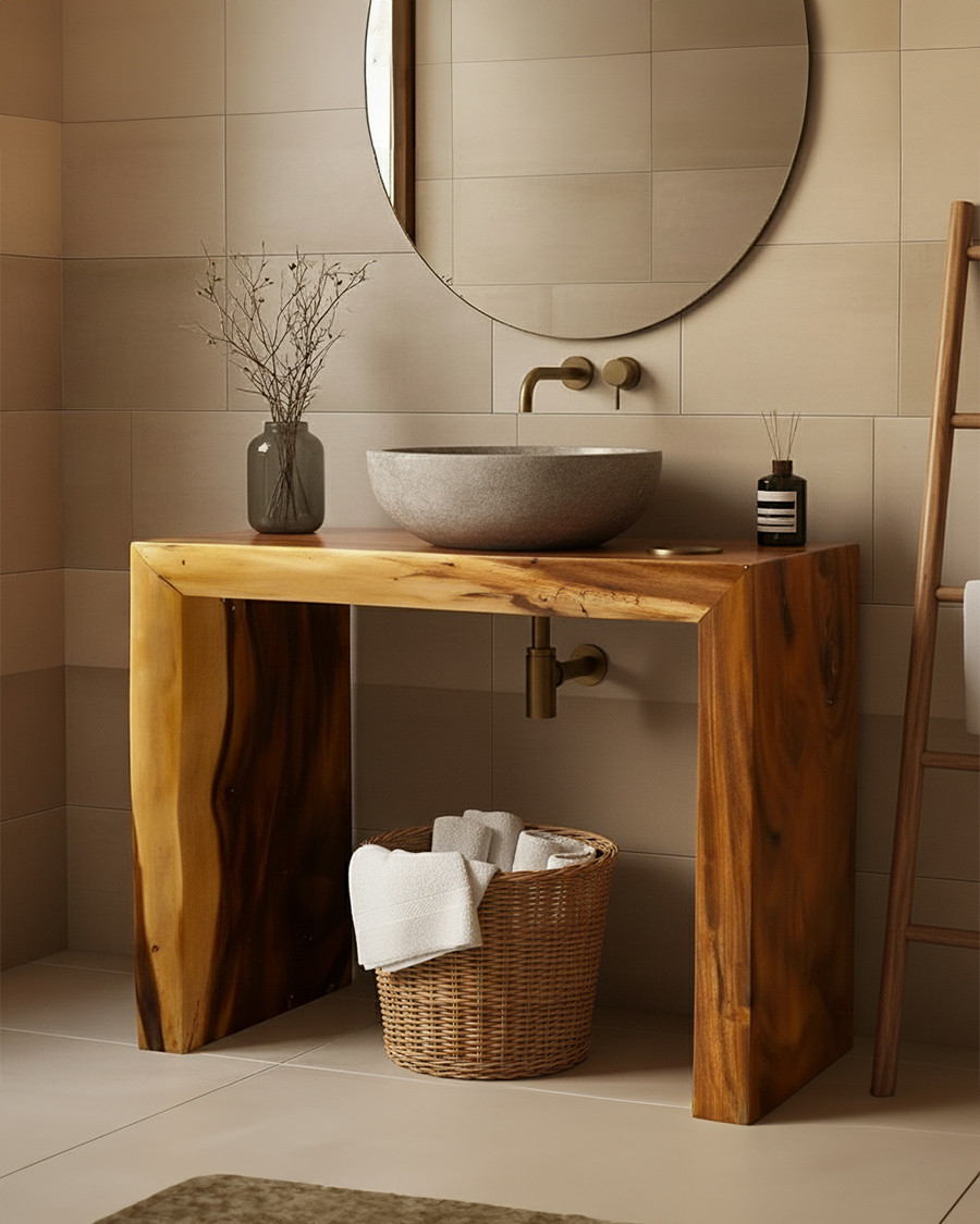 Arden - Solid wood vanity unit