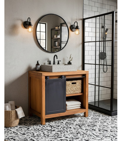 Boxel - Muebles de baño de madera de teca reciclada