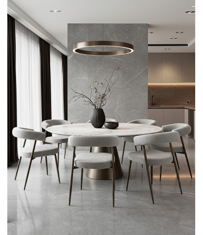 Agda – Set mit 2 Agda-Stühlen, Stoffbezug und Metallbeinen