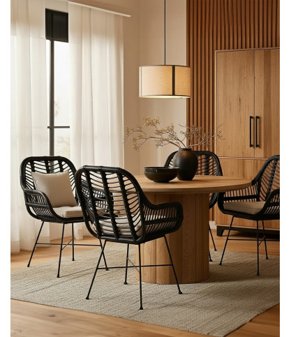 copy of Myko - lot de 2 chaises en rotin noir