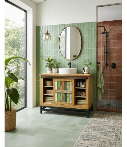 Sumatra - Mueble de baño de teca reciclada de barco