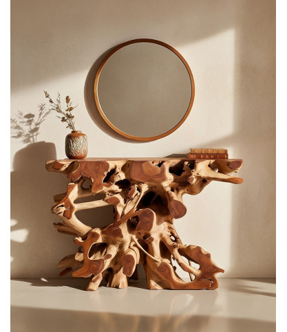 Forest - Solid teak wood console table, 121 cm