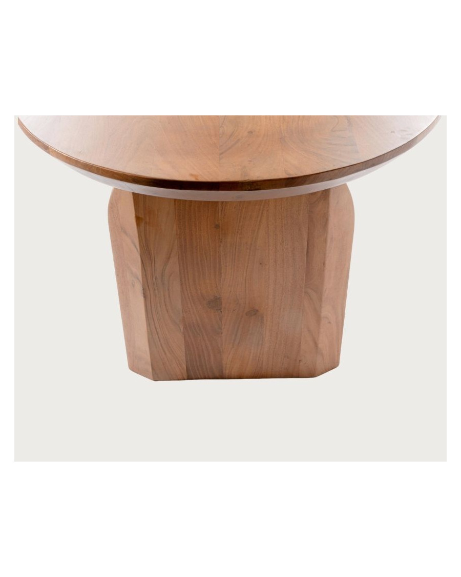 Véga - Table salle à manger ovale bois acacia, Piétement Design Courbe & Style Minimaliste