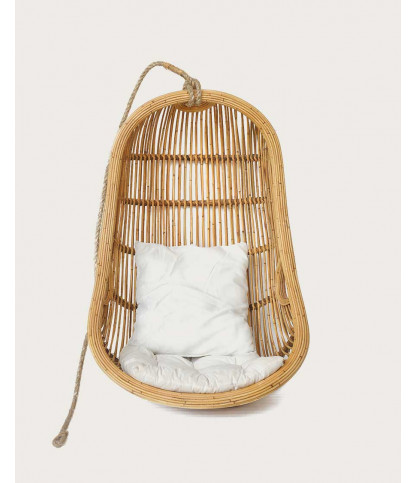 Marbella - Fauteuil oeuf suspendu en rotin tressé