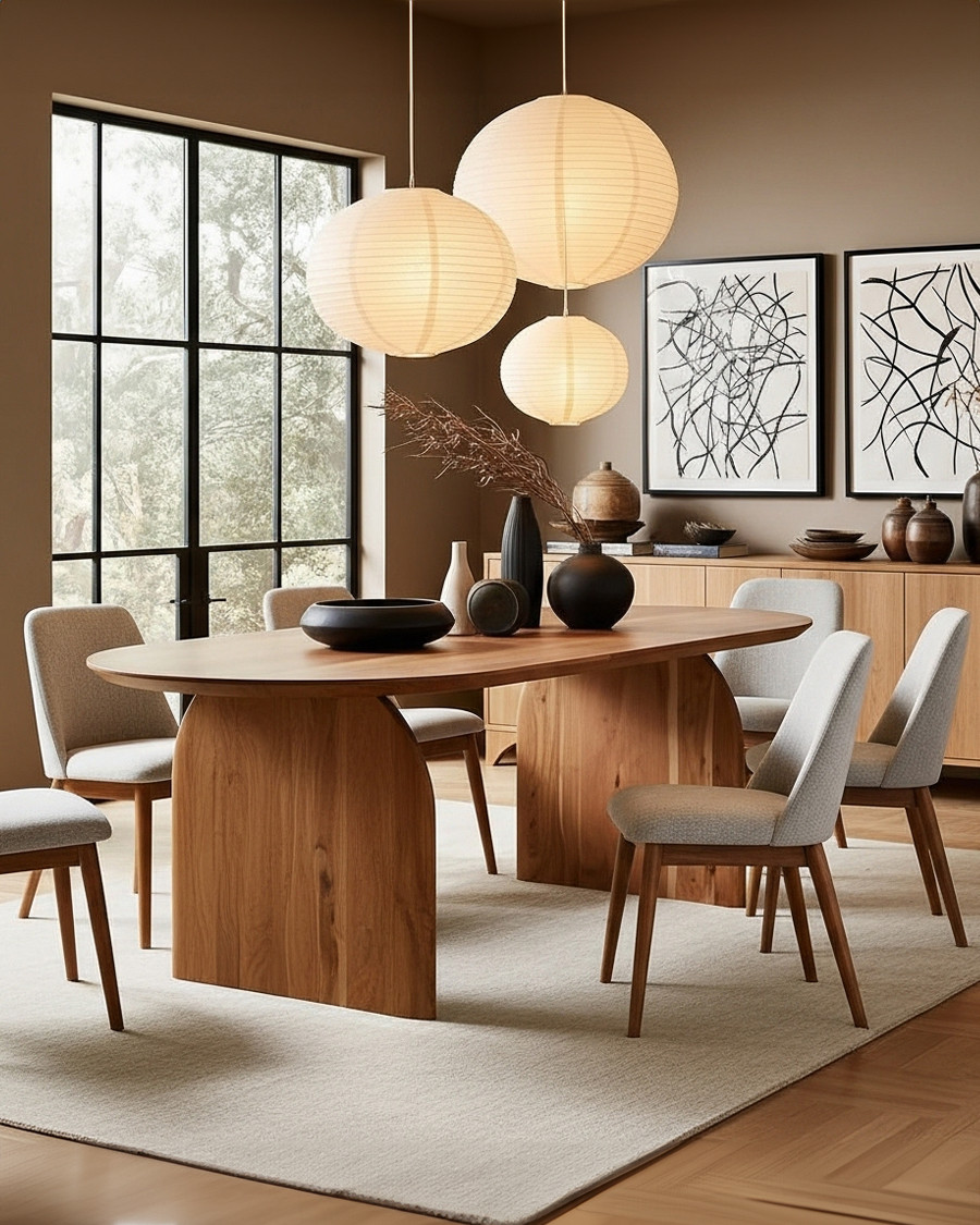Véga - Oval acacia wood...