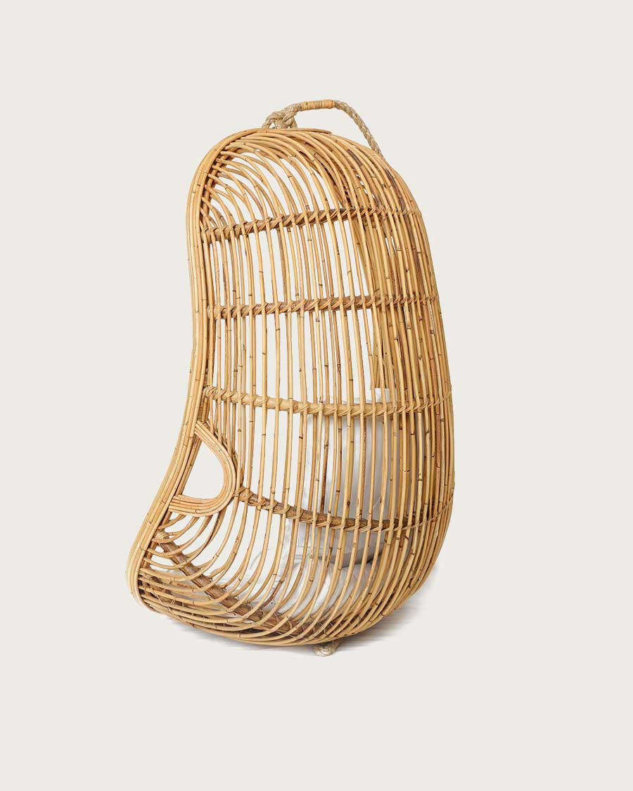 Marbella - Hanging egg chair in woven rattan