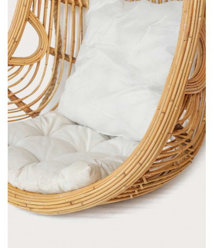 Marbella - Fauteuil oeuf suspendu en rotin tressé