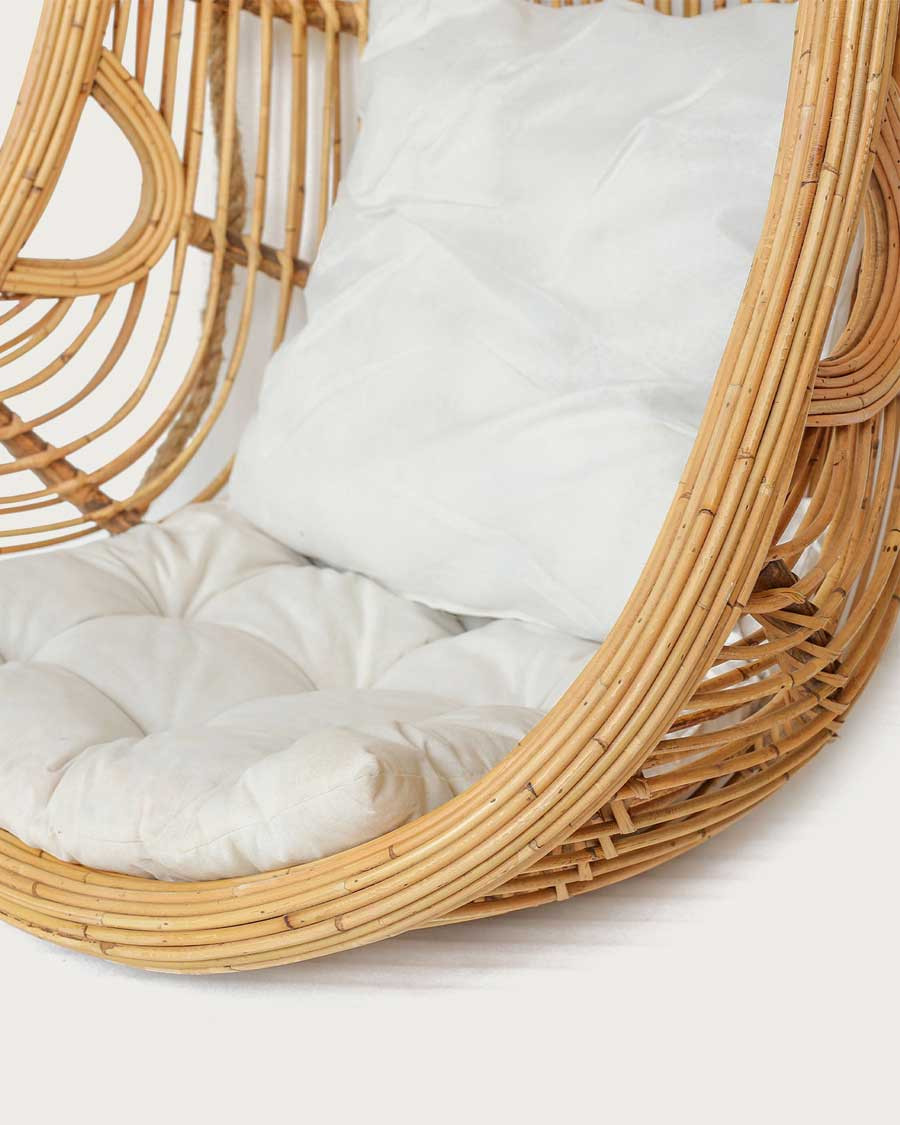 Marbella - Fauteuil oeuf suspendu en rotin tressé