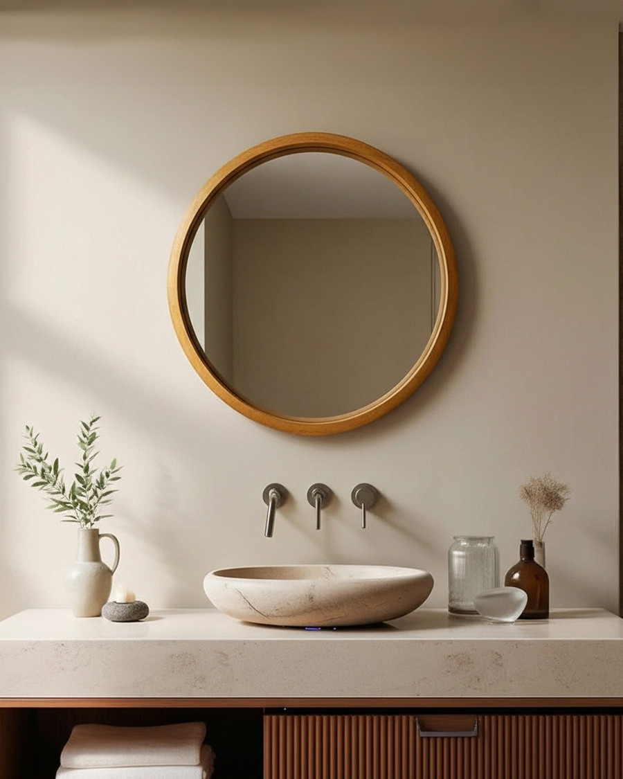 Liora - Round mirror in...
