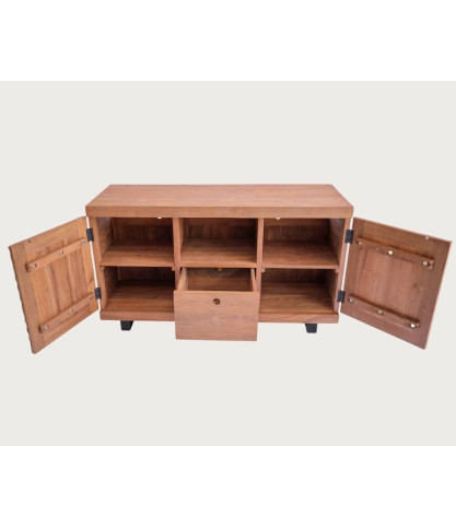 Neo - Mueble de baño de parquet de teca de 140 cm