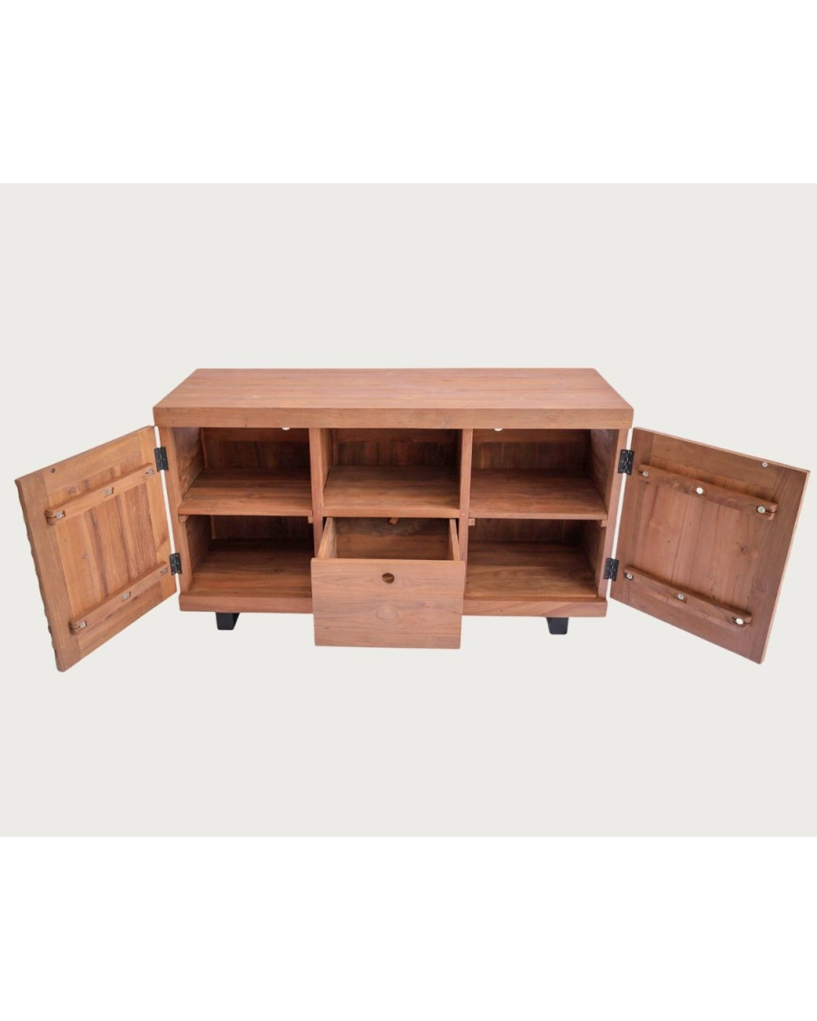 Neo - 140 cm teak parquet bathroom cabinet