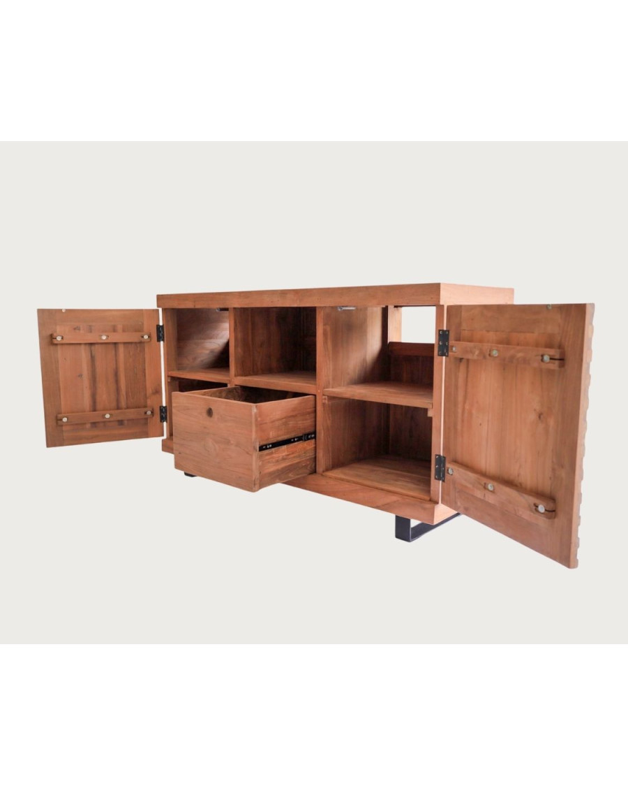 Neo - 140 cm Badezimmerschrank aus Teakparkett