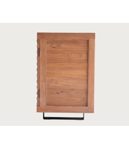 Néo - Meuble salle de bain en teck parqueté 120 cm