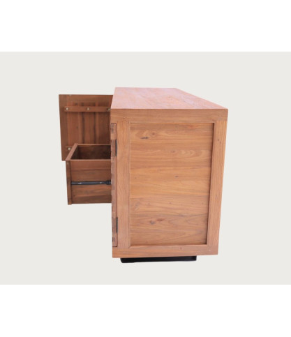 Néo - Meuble salle de bain en teck parqueté 120 cm