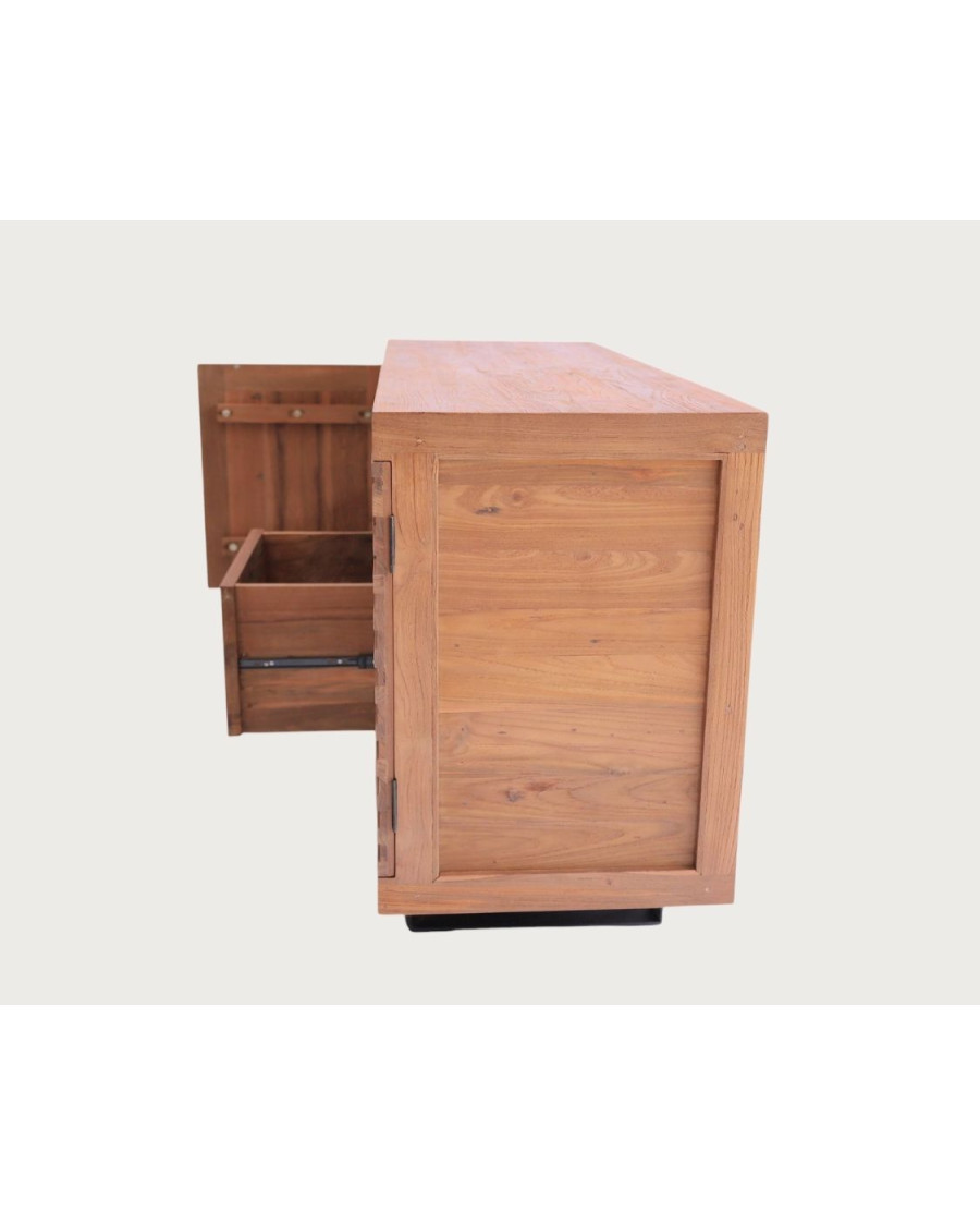 Neo - 140 cm Badezimmerschrank aus Teakparkett