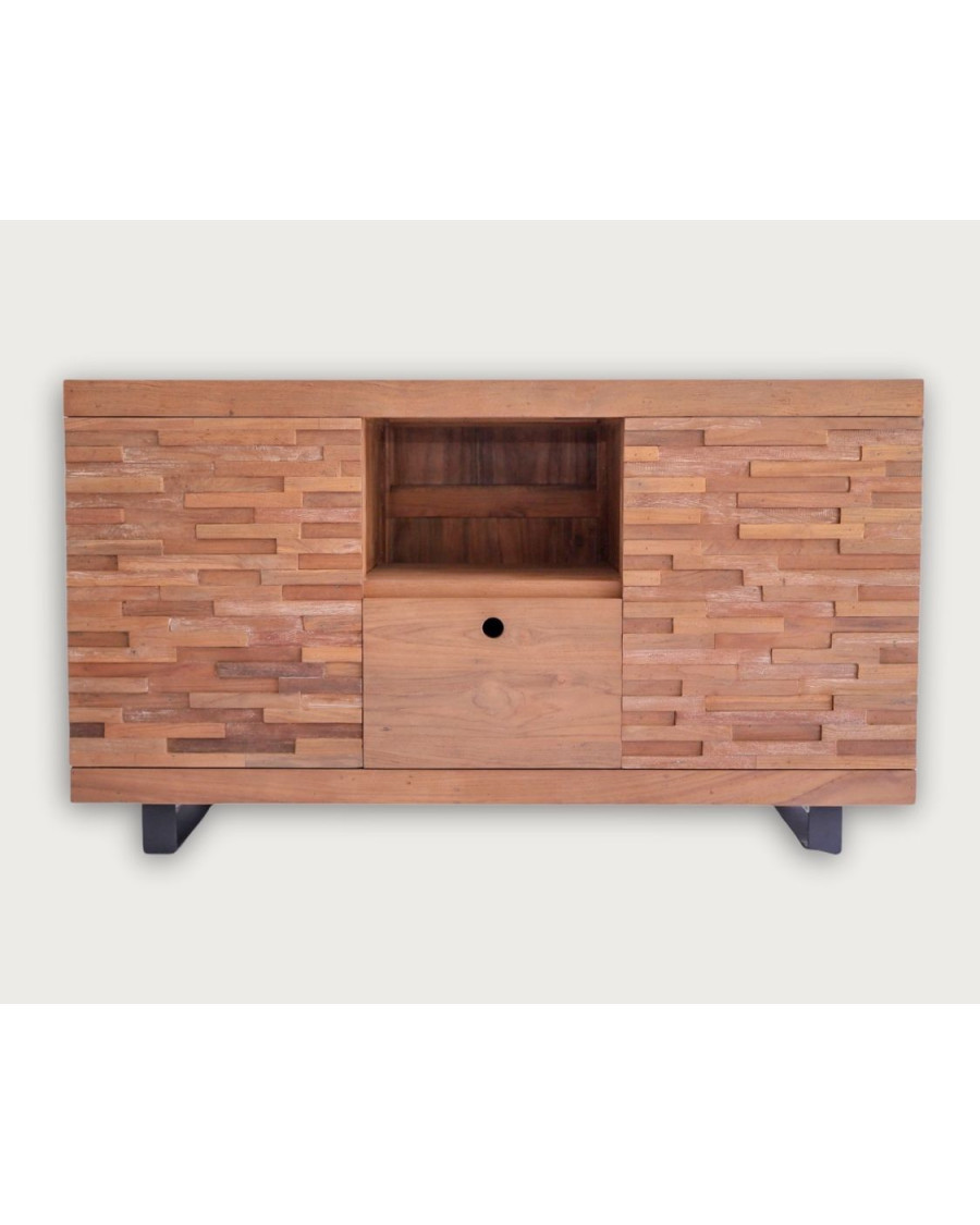 Neo - Mueble de baño de parquet de teca de 140 cm