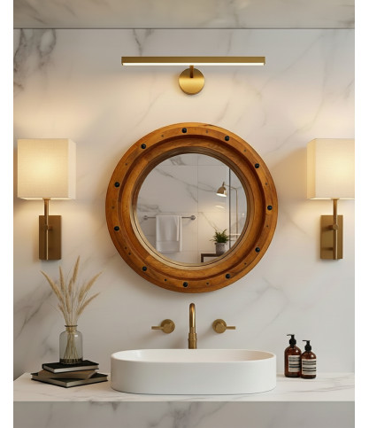 Boïa - Solid mango wood porthole mirror