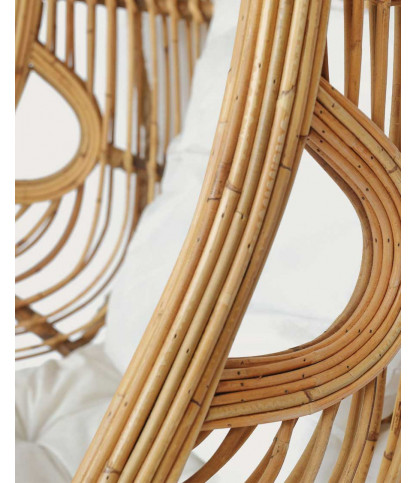 Marbella - Poltrona sospesa a forma di uovo in rattan intrecciato