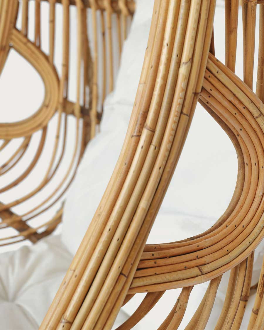 Marbella - Fauteuil oeuf suspendu en rotin tressé