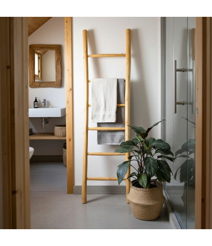 Sumba - Échelle de Salle de Bain en Bois de bambou 150 cm