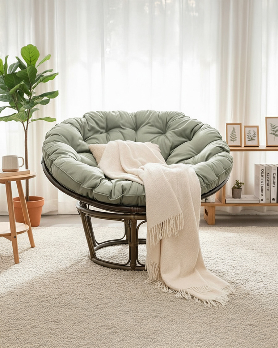 Papasan - Fauteuil rond en...