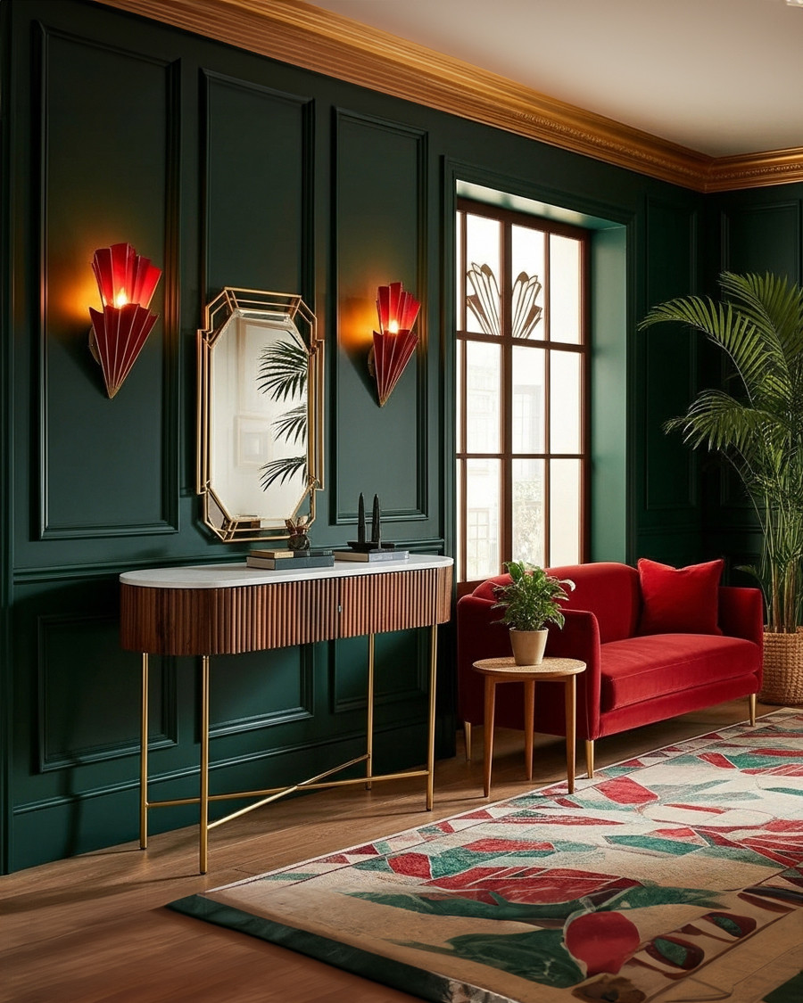 Céline - Console en bois de manguier massif et marbre blanc 100 cm