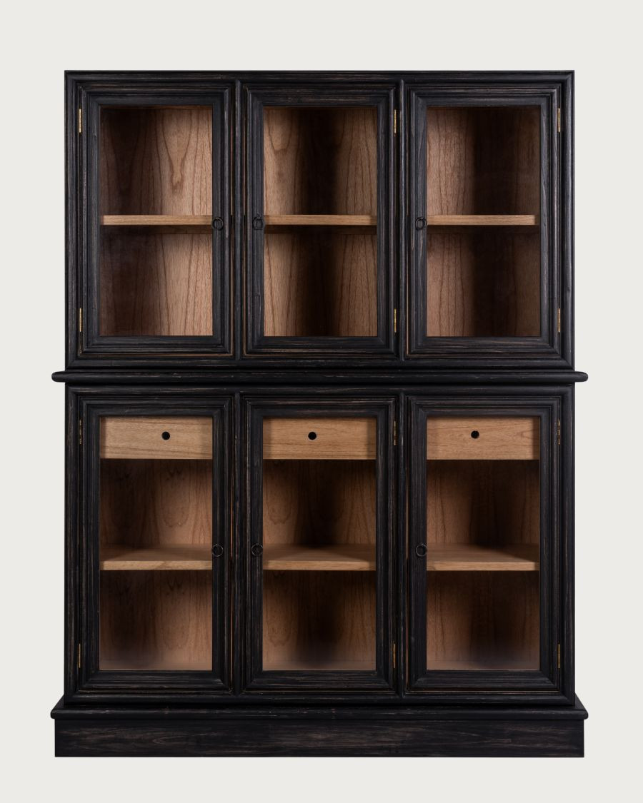 Chelsea - Bibliothèque noire en bois massif de Mindy