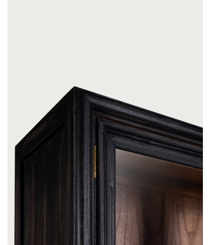 Chelsea - Biblioteca negra en madera maciza de mindi