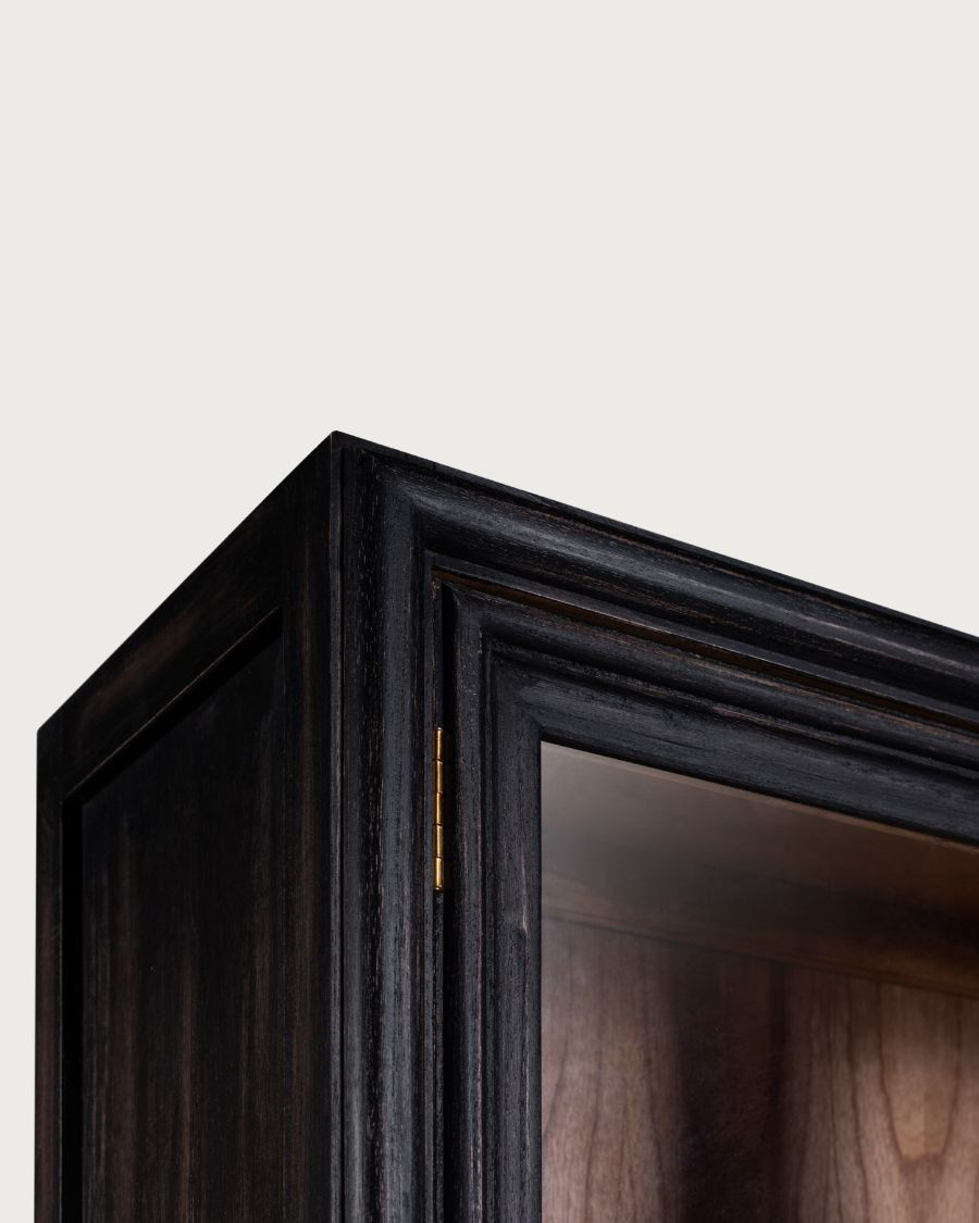 Chelsea - Biblioteca negra en madera maciza de mindi