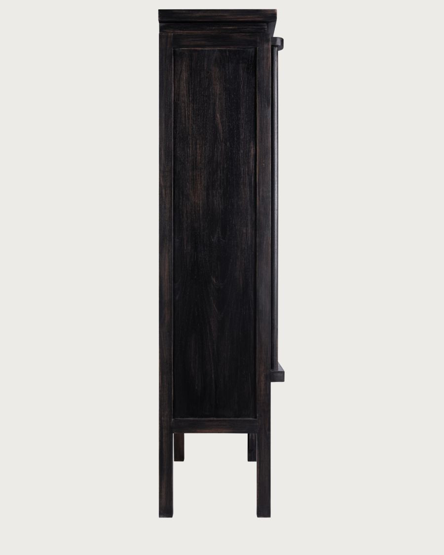 Kensington - Patinated Black Wedding Wardrobe in Solid Mindi Wood