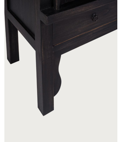 Kensington - Armario de boda en madera maciza de mindi, negro envejecido