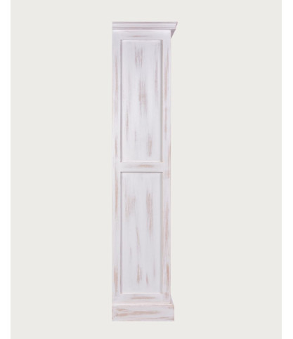 Oxford White - Witte massief houten boekenkast met schuifdeuren