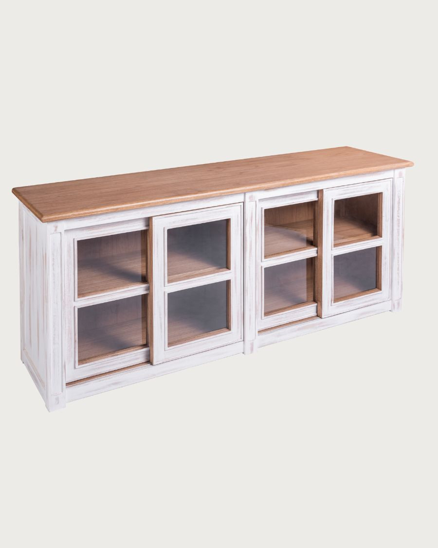 Oxford White - Low white solid wood sideboard