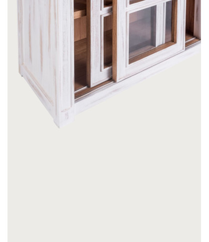 Oxford White - Buffet bas blanc en bois massif