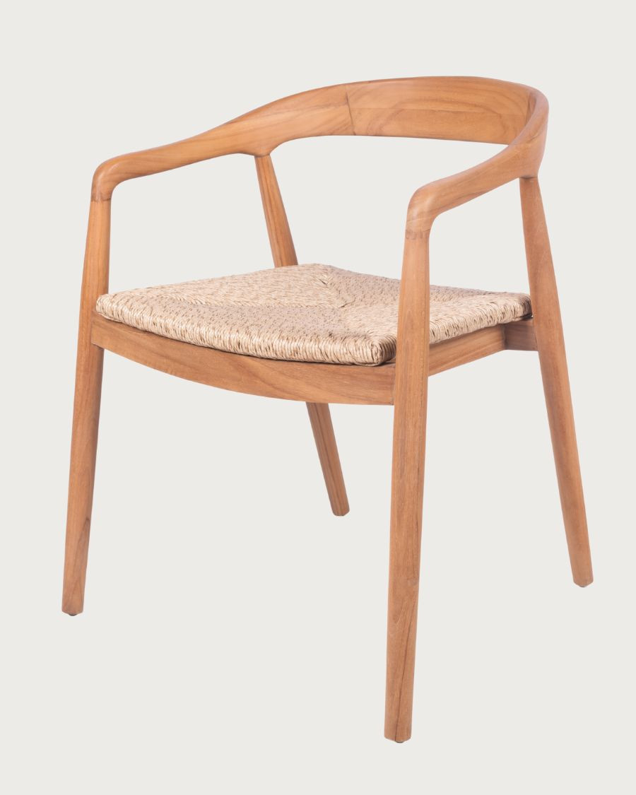 Charlène - Set of 2 Teak and Synthetic Viro Rope Chair
