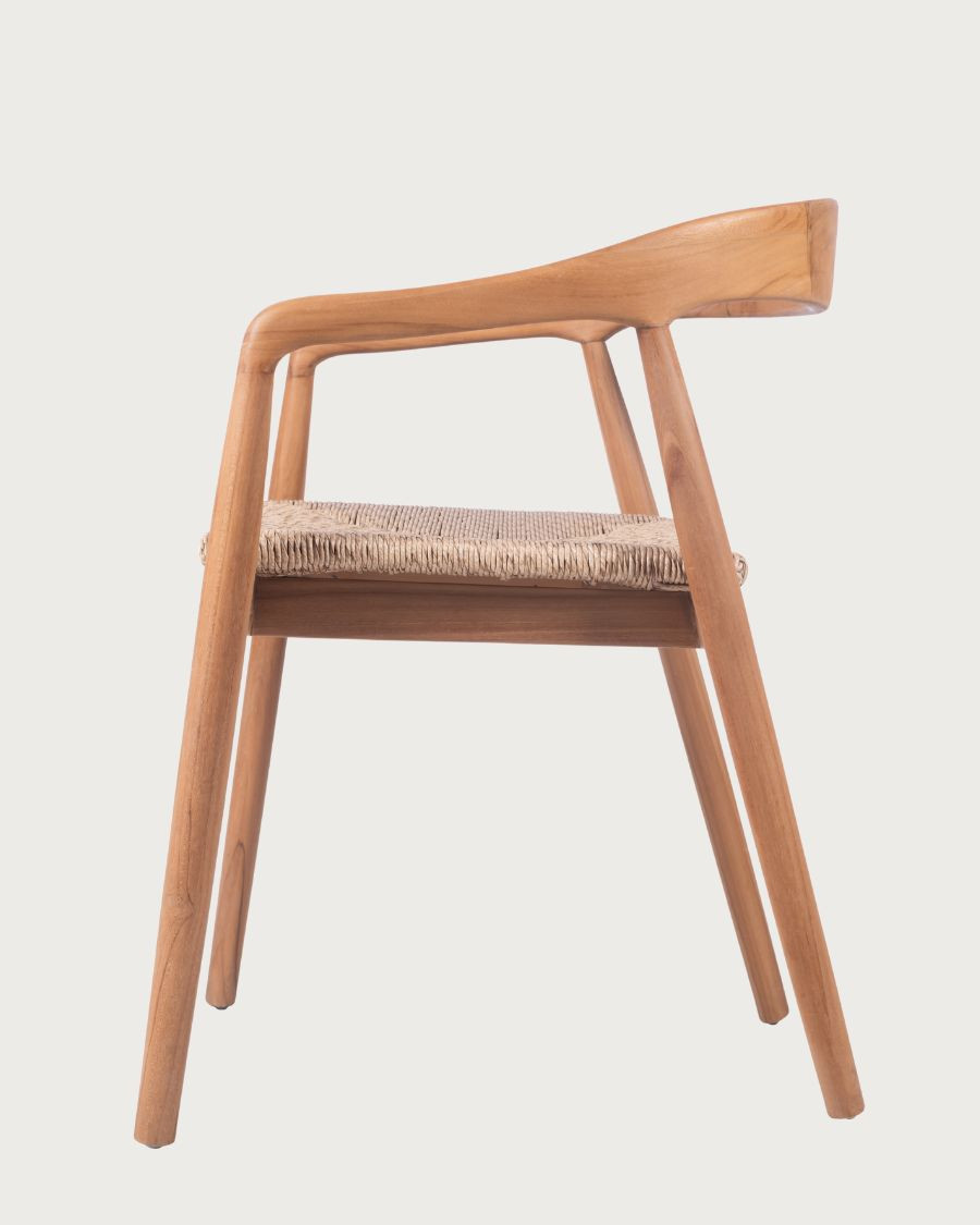 Charlène - Set of 2 Teak and Synthetic Viro Rope Chair