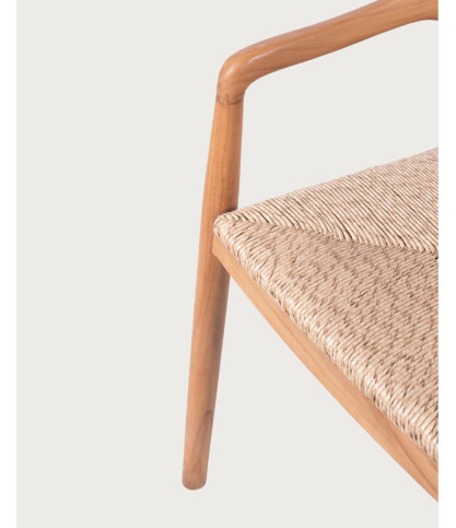 Charlène - Set of 2 Teak and Synthetic Viro Rope Chair