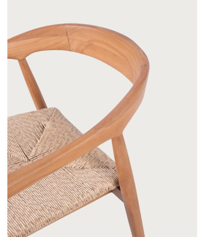 Charlène - Set of 2 Teak and Synthetic Viro Rope Chair