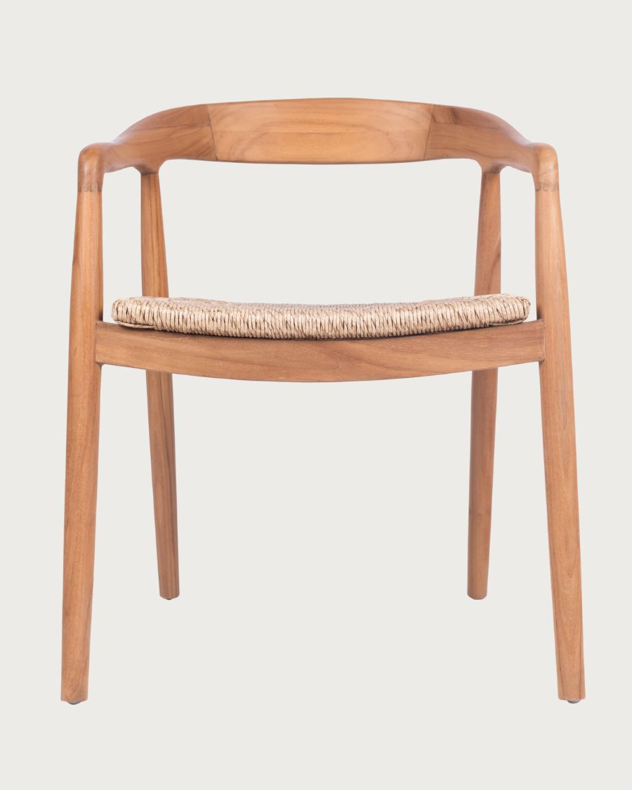 Charlène - Set of 2 Teak and Synthetic Viro Rope Chair