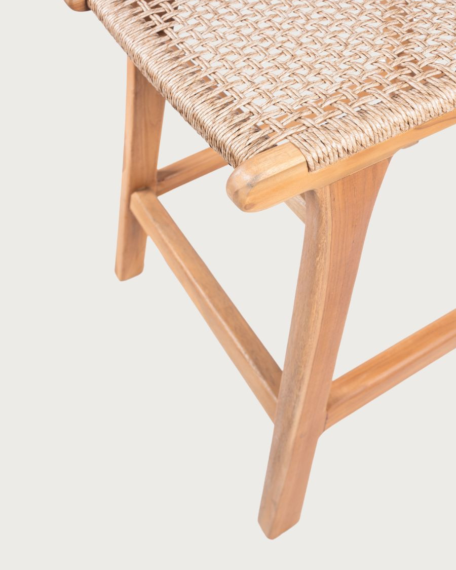 Nolan - Set of 2 Teak and Woven Viro Rope Bar Chairs