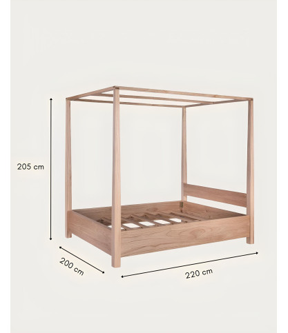 Java - Solid teak canopy bed