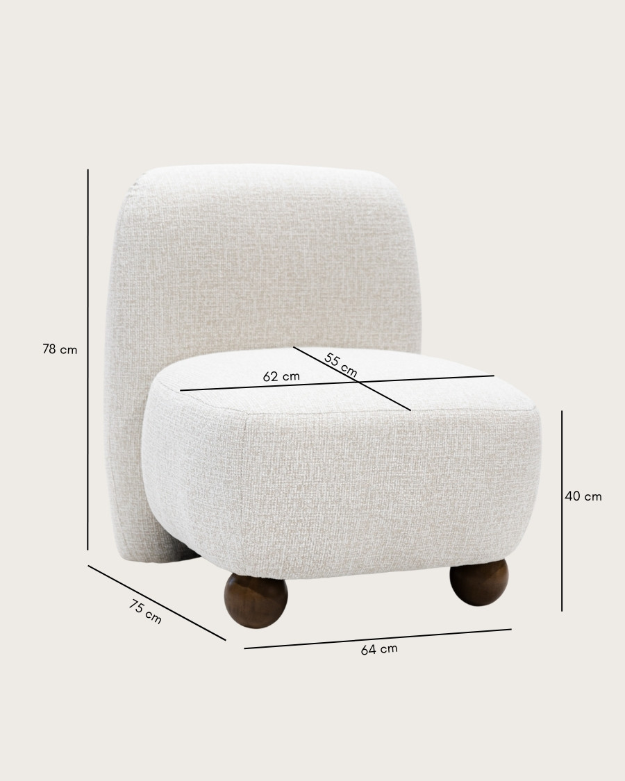 Oslo - Beige Designer Fabric Armchair
