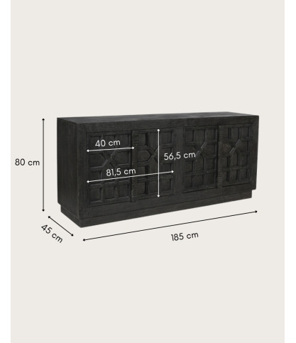Zaraya - Buffet bas en manguier 185 cm