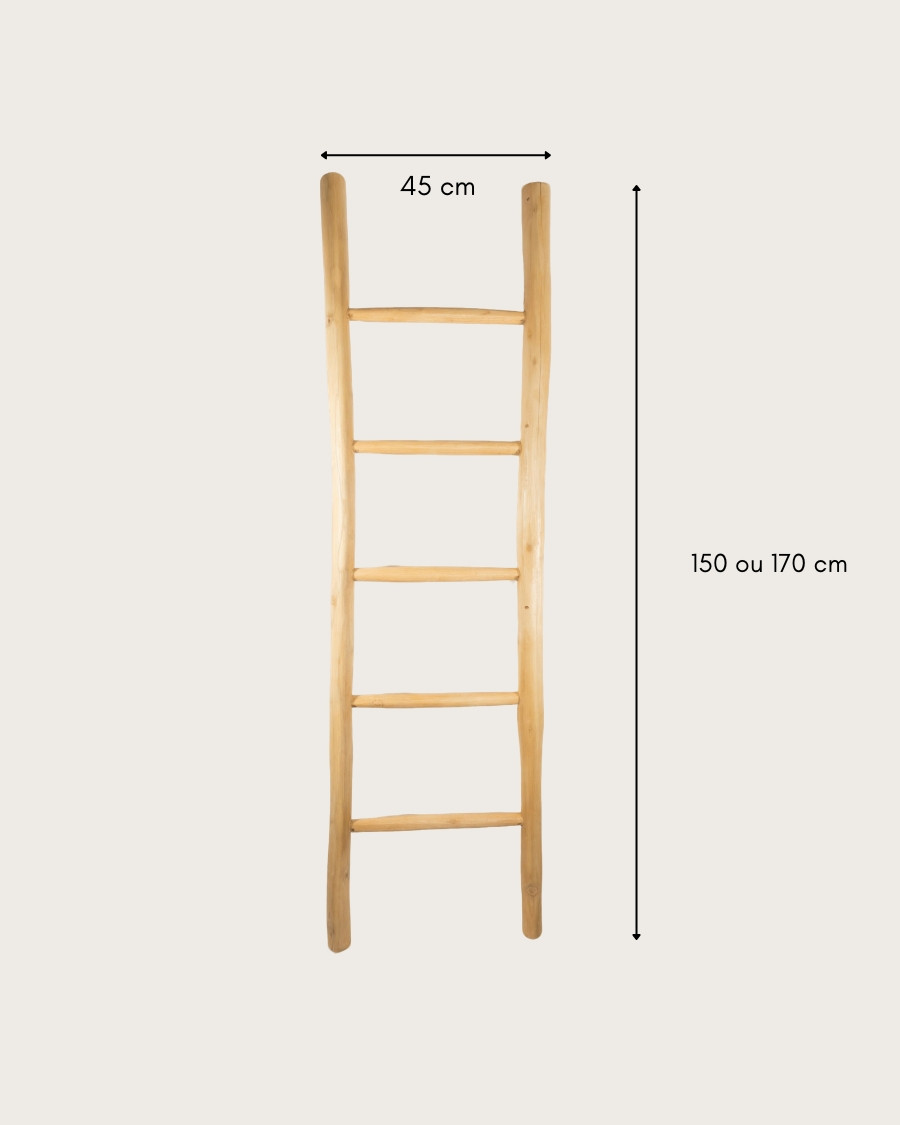 Sumba - Escalera de Baño de Madera de Bambú 150 cm / 170 cm