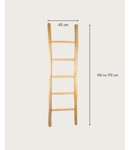 Sumba - Échelle de Salle de Bain en Bois de bambou 170 cm