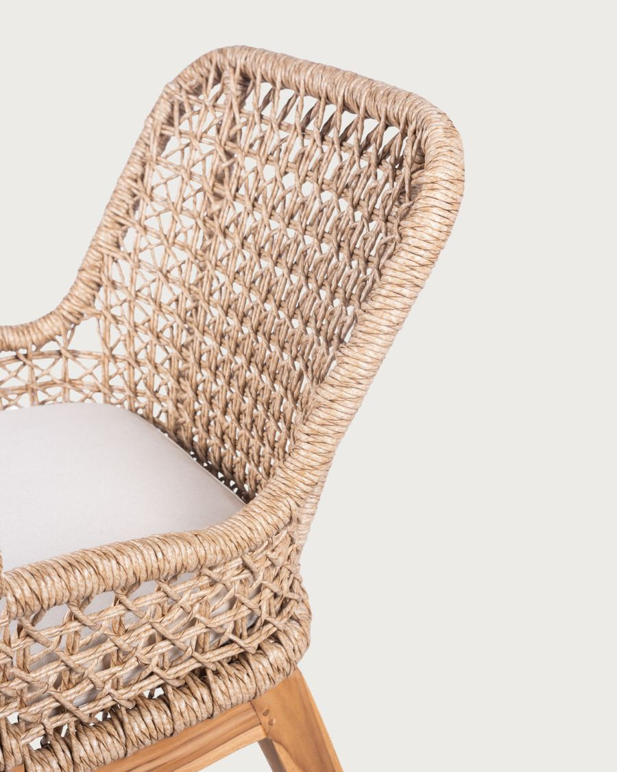 Calista - Set of 2 Teak and Viro Garden Armchairs