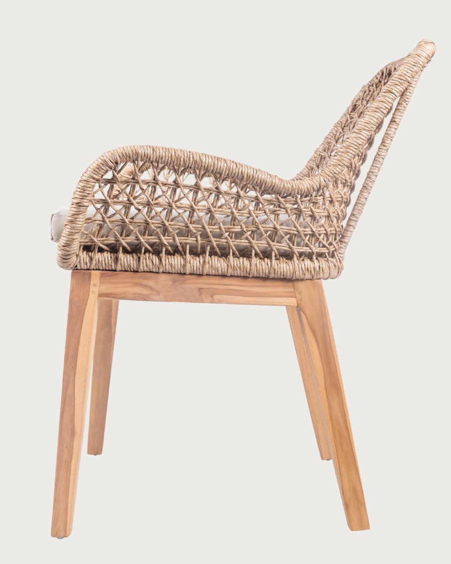 Calista - Set van 2 teakhouten en Viro tuinstoelen