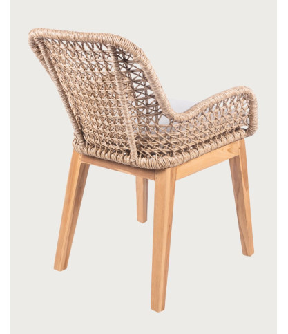 Calista - Lot de 2 fauteuils de jardin en teck et Viro